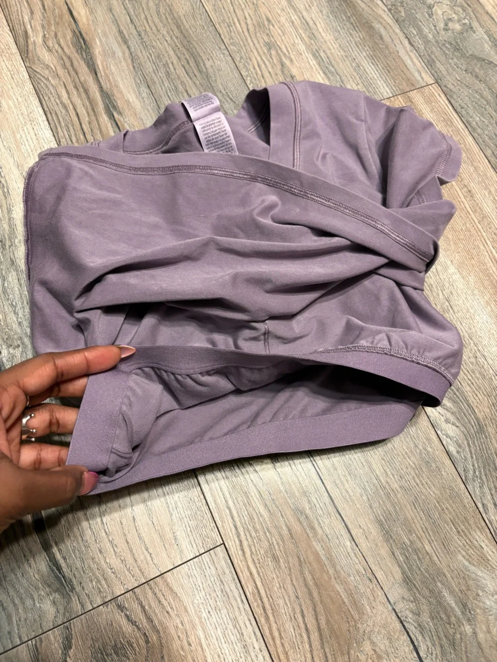 PINK Victoria's Secret Mauve V-Neck Cropped Tee & Jogger Set